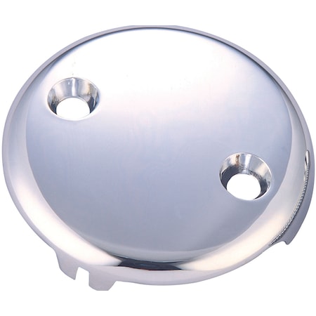 Pioneer Industries Bath Waste And Overflow-2-Hole Face Plate W/Screws, Polished Chrome X-6400032